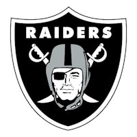 the oakland raiders logo is shown in black and white
