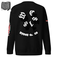a black sweatshirt with an image of a skull and crossbones