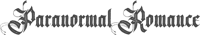 paranormal romance logo on a black background