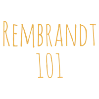 a black background with the words rembrandt 101 on it