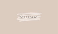 the word portfolio on a beige background