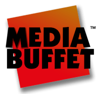media buffet logo on a black background