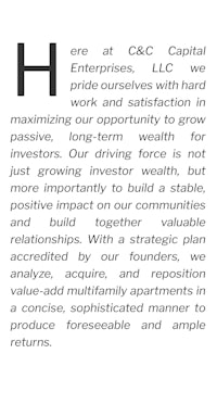 h at ccc capital enterprises, llc