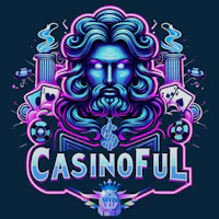 casinoful logo with a man with a beard on a dark background