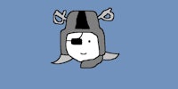 a cartoon image of a pirate wearing a helmet