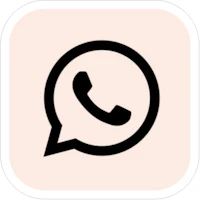 whatsapp icon in a pink square