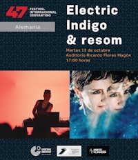 a poster for electric indigo & rem