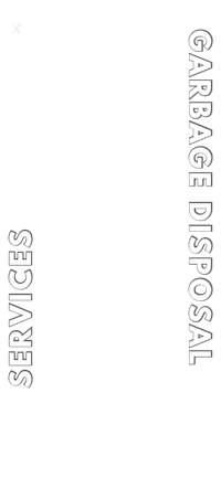 a black and white poster with the words garage disposal services