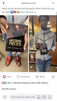 a picture of a man holding a book and a picture of a man holding a book