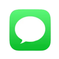 a green icon with a white speech bubble