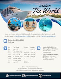 explore the world cruise flyer