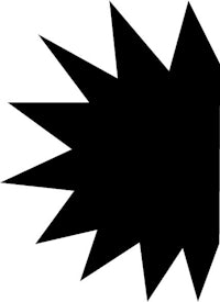 an image of a black starburst on a white background