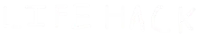 life hack logo on a black background