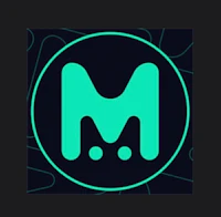 the m logo on a black background