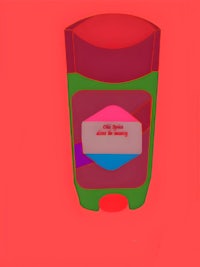 a red, green, and blue bottle of toothpaste