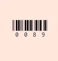 a barcode on a pink background
