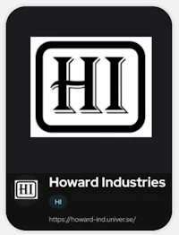howard industries logo square sticker