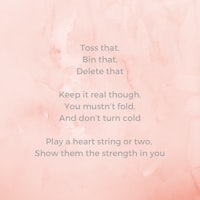 a pink background with the words toss that that