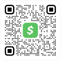 a qr code with a dollar sign on it
