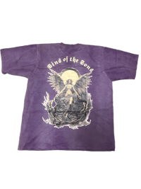 a purple t - shirt with an image of an eagle on it