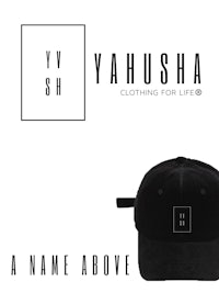 a black hat with a name above on it