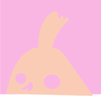 a cartoon bird on a pink background