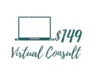 a laptop with the words $149 virtual consult