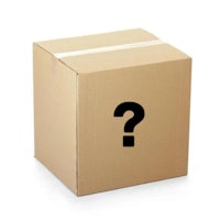 a cardboard box with a question mark on it