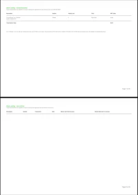 a sample of a work order form with a green background