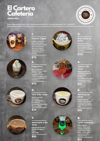 el cartero cafeteria menu