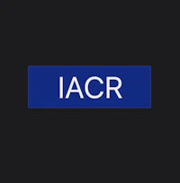 iacr logo on a black background
