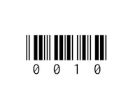 a barcode on a white background