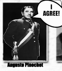 a picture of a man in a uniform with the words i agreee augusto pinchot