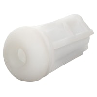 a white plastic tube with a hole in it