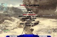 a video game screen showing the menu for call of duty