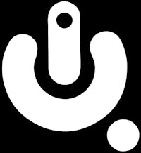 a white power button with a ball in it