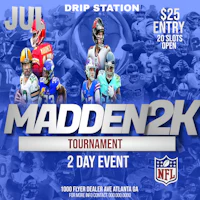 madden 2k tournament 2 day event flyer