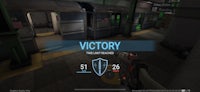 a screenshot of a video game with the word victory