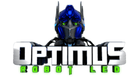 the logo for optimus robot led