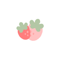two strawberries on a black background