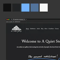 the homepage of a quiet story