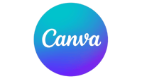 canva logo on a black background