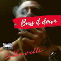 a man smoking a cigarette with the words boss it down