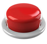 a red button on a white background