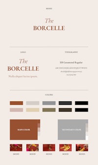 a color palette for the borcele