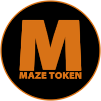 maze token logo in orange and black