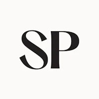 the sp logo on a white background