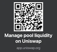 manage pool liquidity on uniswap screenshot