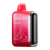 a red bottle with the geek bar pulse on it