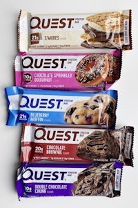 quest protein bars on a white background